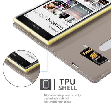Nokia Lumia 1520 lommebokdeksel etui (grå)