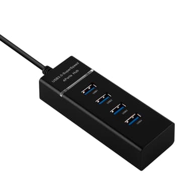 4-Port USB 3.0 USB-hub med flere grensesnitt Plug &