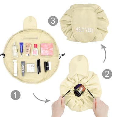 Kosmetikkveske Sminkeveske Toalettveske Make Up (beige)