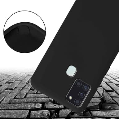 Deksel Samsung Galaxy A21s med Halskjede (svart)