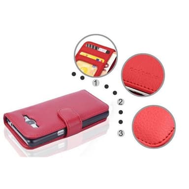 Samsung Galaxy GRAND PRIME lommebokdeksel case (rød)