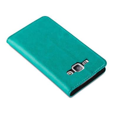 Samsung Galaxy J1 2015 lommebokdeksel case (turkis)