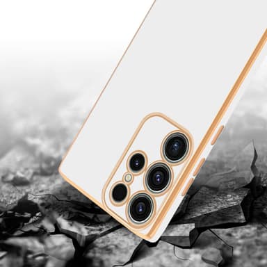 Samsung Galaxy S23 ULTRA silikondeksel case (Hvit)