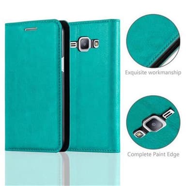Samsung Galaxy J1 2015 lommebokdeksel case (turkis)