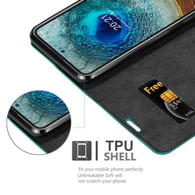 Nokia X10 / X20 lommebokdeksel case (turkis)