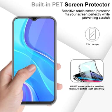 Xiaomi RedMi 9 Deksel 360 Case Cover (Gjennomsiktig)