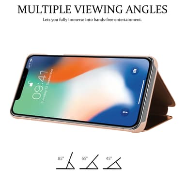 iPhone X / XS lommebokdeksel etui (rosa)