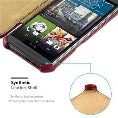 HTC ONE M9 lommebokdeksel case (rød)