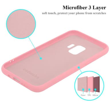 Samsung Galaxy S9 silikondeksel case (rosa)