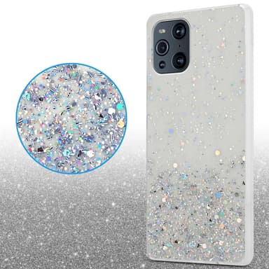 Oppo FIND X3 PRO Silikondeksel Glitter (Gjennomsiktig)
