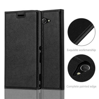 Sony Xperia M2 / M2 AQUA lommebokdeksel case (svart)