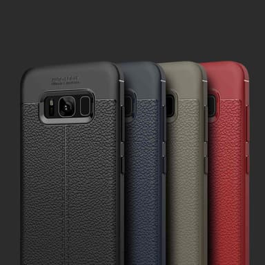 Samsung Galaxy S8 PLUS Deksel Kunstskinn (svart)