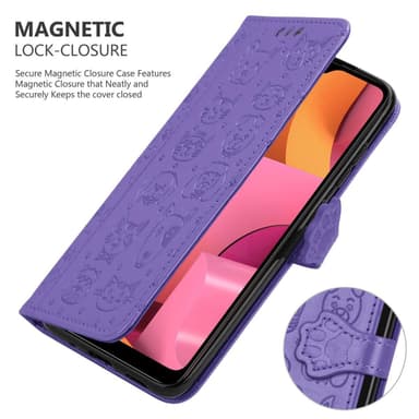 Samsung Galaxy A20s lommebokdeksel case (lilla)