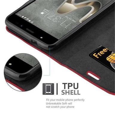 WIKO U FEEL PRIME lommebokdeksel case (rød)