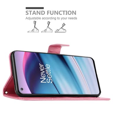 OnePlus Nord CE 5G lommebokdeksel Blomster (rosa)