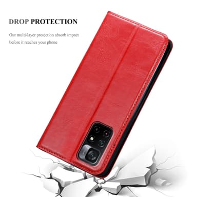 Xiaomi POCO M4 PRO 5G lommebokdeksel case (rød)