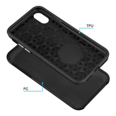 iPhone X / XS Deksel Case Cover (svart)