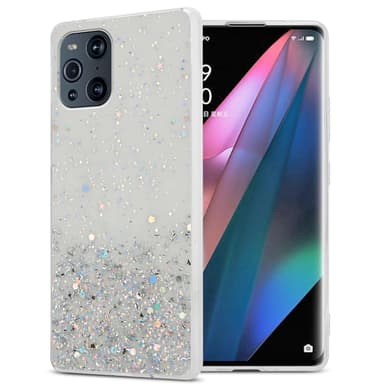 Oppo FIND X3 PRO Silikondeksel Glitter (Gjennomsiktig)