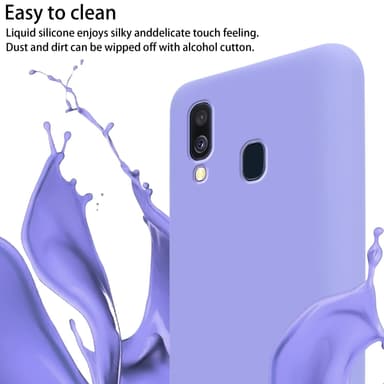 Deksel Samsung Galaxy A40 med Halskjede (lilla)