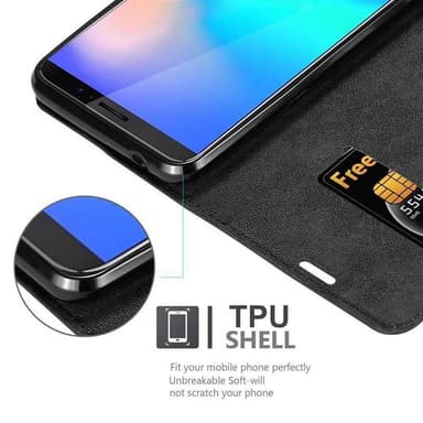 Cubot J3 PRO lommebokdeksel case (svart)