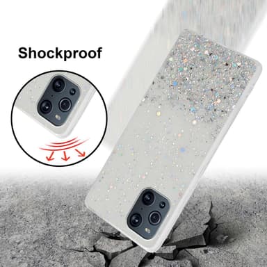 Oppo FIND X3 PRO Silikondeksel Glitter (Gjennomsiktig)