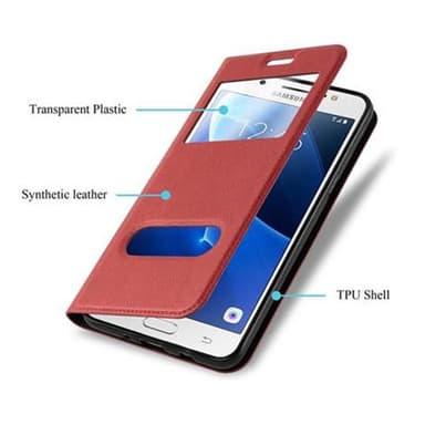 Samsung Galaxy J5 2016 lommebokdeksel cover (rød)