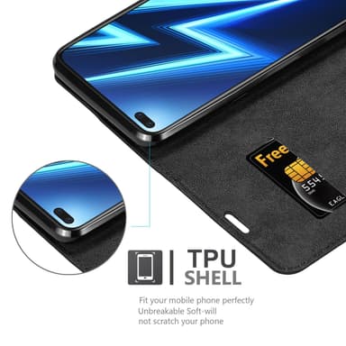 Realme 6 PRO lommebokdeksel case (svart)