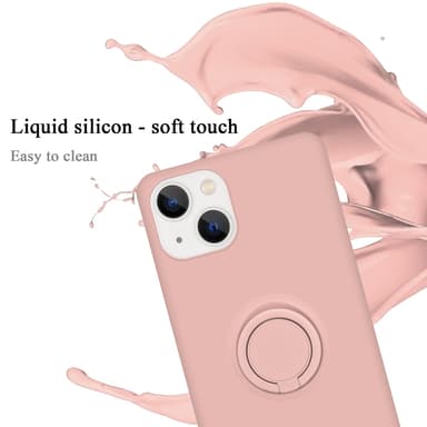 Deksel iPhone 14 Ring Case (rosa)