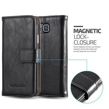 Samsung Galaxy ALPHA lommebokdeksel etui (svart)