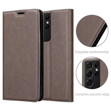 Samsung Galaxy S22 ULTRA lommebokdeksel case (brun)