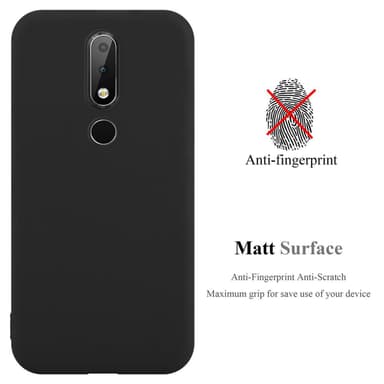 Deksel Nokia 6.1 PLUS / X6 Silikon cover (svart)