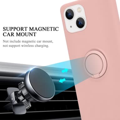 Deksel iPhone 14 Ring Case (rosa)