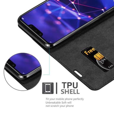 Huawei MATE 20 LITE lommebokdeksel case (svart)