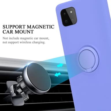 Deksel Samsung Galaxy A22 5G Ring Case (lilla)