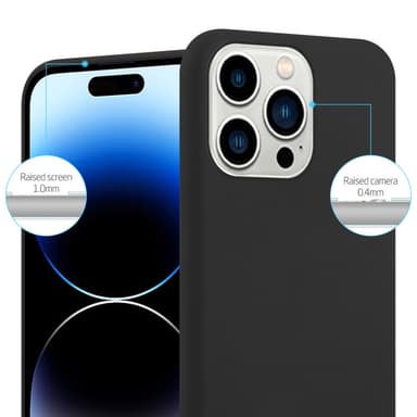 Deksel iPhone 14 PRO Silikon cover (svart)