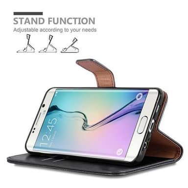 Samsung Galaxy S6 EDGE lommebokdeksel etui (svart)