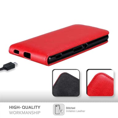 Sony Xperia M5 deksel flip cover (rød)