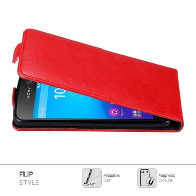 Sony Xperia M5 deksel flip cover (rød)