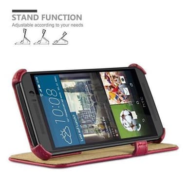 HTC ONE M9 lommebokdeksel case (rød)