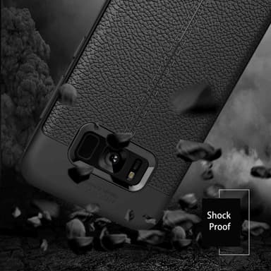 Samsung Galaxy S8 PLUS Deksel Kunstskinn (svart)