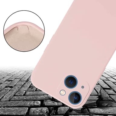 Deksel iPhone 13 MINI med Halskjede (rosa)