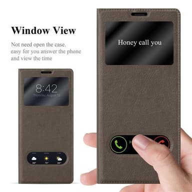 Samsung Galaxy NOTE 8 lommebokdeksel cover (brun)