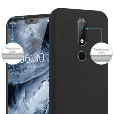 Deksel Nokia 6.1 PLUS / X6 Silikon cover (svart)
