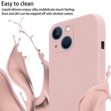 Deksel iPhone 13 MINI med Halskjede (rosa)