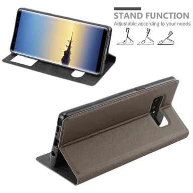 Samsung Galaxy NOTE 8 lommebokdeksel cover (brun)