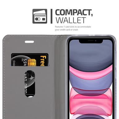 iPhone 11 lommebokdeksel etui (grå)