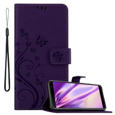 Samsung Galaxy J4 PLUS lommebokdeksel Blomster (lilla)