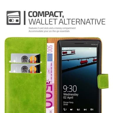 Nokia Lumia 929 / 930 lommebokdeksel etui (grønn)