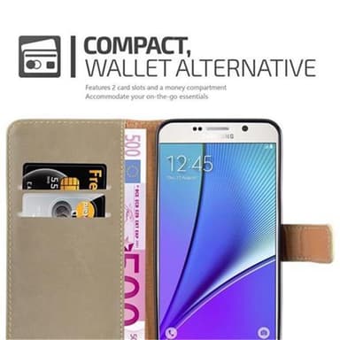 Samsung Galaxy NOTE 5 lommebokdeksel etui (brun)