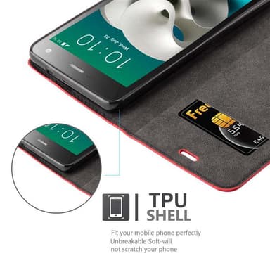 ZTE Blade L3 lommebokdeksel case (rød)